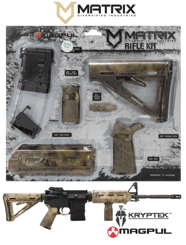Matrix Diversified Ind MAGMIL62KM Magpul Carbine Accessory Kit AR-15 Kryptek Mandrake Ambidextrous
