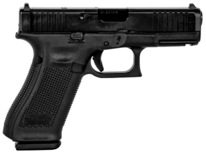 Glock PA455S203MOS G45 Gen 5 MOS 9mm Luger 4.02″ 17+1 Black Black nDLC Front Serrations Slide Black Polymer Grip