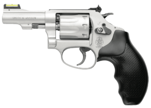 Smith & Wesson 160221 Model 317 Kit Gun 22 LR 3″ Stainless Steel Barrel, 8rd Aluminum Alloy Cylinder & J-Frame, HiViz Fiber Optic Green Front/Adjustable Rear Sights, Synthetic Grip