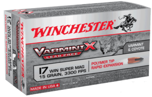 Winchester Ammo X17W15PLF Varmint X 17 WSM 15 gr Polymer Tip Lead Free 50rd Box