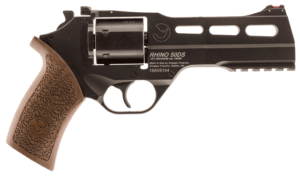 Chiappa Firearms 340220 Rhino 50DS 357 Mag Caliber with 5″ Black Anodized Finish Picatinny Rail/Vent Rib Barrel 6rd Capacity Blued Finish Cylinder Black Anodized Finish Aluminum Frame & Walnut Grip