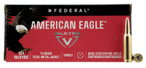 Federal AE224VLK1 American Eagle 224 Valkyrie 75 gr Total Metal Jacket (TMJ) 20rd Box