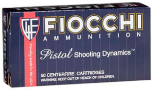Fiocchi 9AP Shooting Dynamics 9mm Luger 115 gr Full Metal Jacket (FMJ) 50rd Box