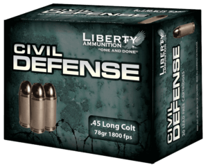 Liberty Ammunition LACD45031 Civil Defense Protection 45 Colt (LC) 78 gr Lead-Free Fragmenting Hollow Point (LFFHP) 20rd Box