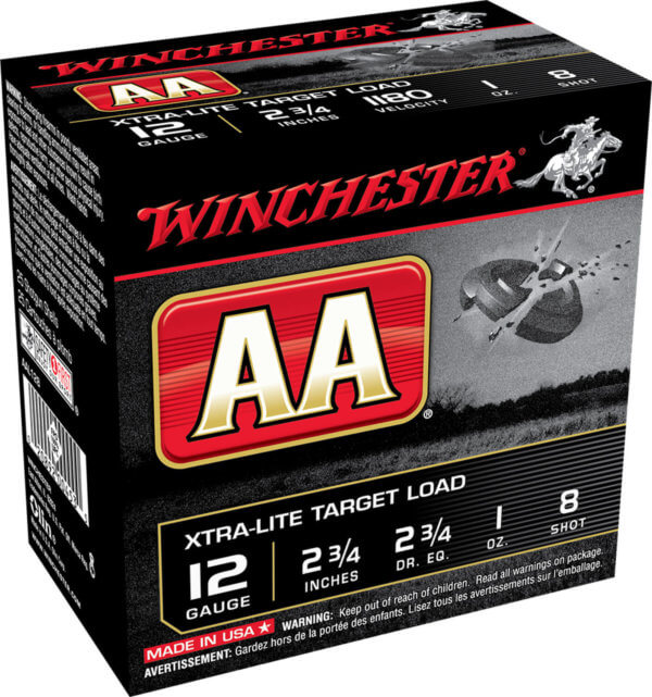 Winchester Ammo AAL128 AA Xtra-Lite 12 Gauge 2.75″ 1 oz 8 Shot 25rd Box