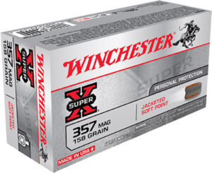 Winchester Ammo X3575P Super-X  357 Mag 158 gr Jacketed Soft Point (JSP) 50rd Box