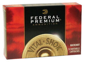Federal P1584B Premium Vital-Shok 12 Gauge 3″ 41 Pellets 4 Buck Shot 5rd Box