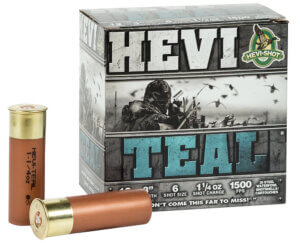 HEVI-Shot HS60006 Hevi-Teal 12 Gauge 3″ 1 1/4 oz 6 Shot 25 Round Box