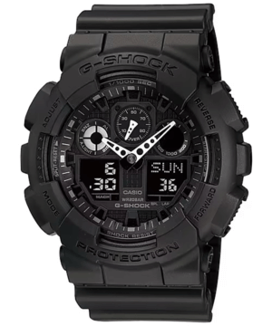 G-shock/vlc Distribution GA1001A1 G-Shock Tactical XL 52mm Keep Time Black Features Stopwatch/Speedometer