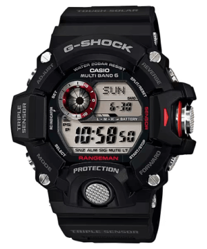 G-shock/vlc Distribution GW94001 G-Shock Tactical Rangeman Keep Time Black Size 145-215mm Features Digital Compass