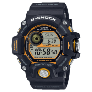 G-shock/vlc Distribution GW9400Y1 G-Shock Tactical Rangeman Keep Time Black/Yellow Size 145-215mm Features Digital Compass